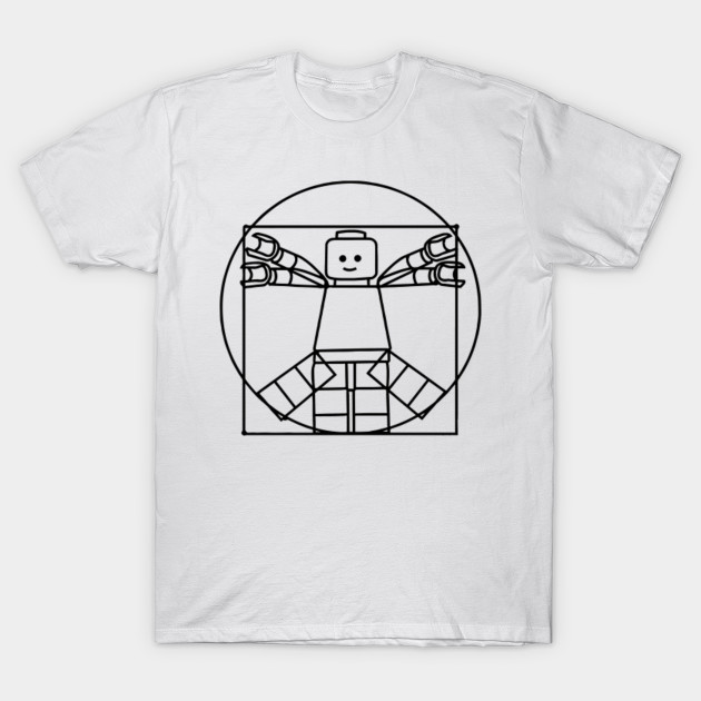 Vitruvian Lego Man T-Shirt-TOZ